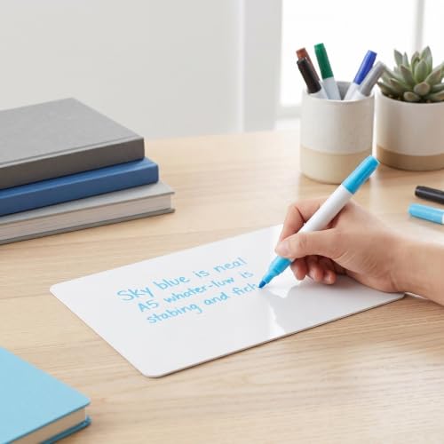 Veemoon 6pcs Small Handheld Whiteboards with Matte Finish, Glare-Free and Non-Yellowing Plastic Dry Erase Boards for Studying and Projection Environments, Portable and Reusable Writing - Image 9