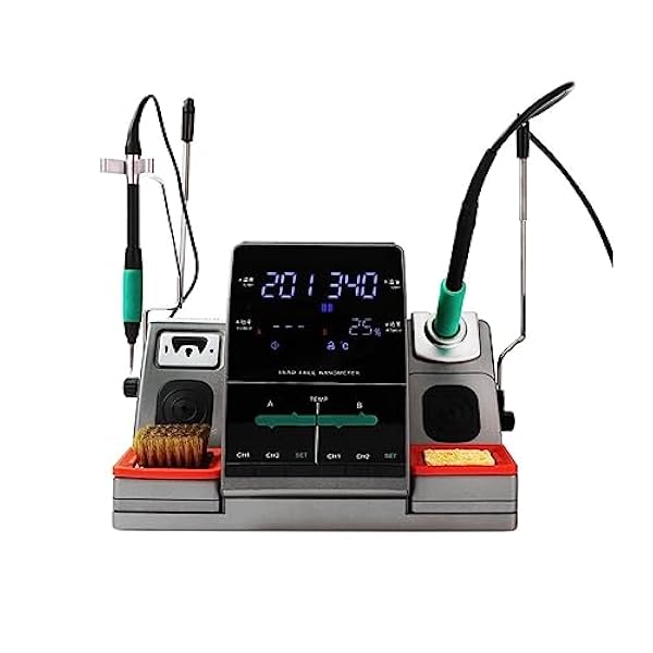 Lödning kit Lödstation, tips Dual Station Lödningsstation for reparation av lödverktyg for mobiltelefon (Color : T3602-6PCS-JBC, Size : 1)