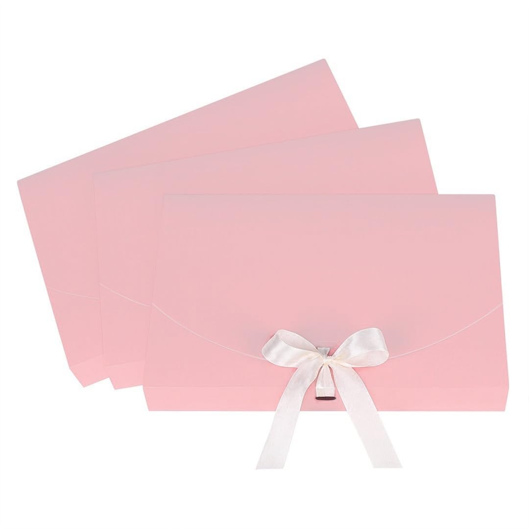 10pcs Rectangle Presents Gift Boxes Cardboard Treat Gift Boxes with Lid & Ribbon Bow