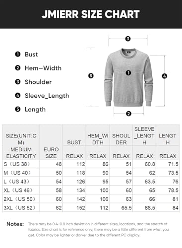JMIERR Sweatshirt Herren Baumwolle Rundhals Hoodie Pullovers Winter Männer Soft Langarm Sweatshirts Loose Fit Lila XL