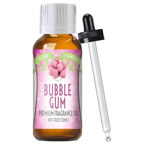 Image of Good Essential Professional Bubble Gum Fragrance Oil (30ml /1 fl oz) for Diffuser, Candles, Soaps, Lotions, Perfume - Bubble Gum Scented Oil for Candle Making & Slime