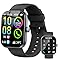 Smartwatch Herren Damen, 1,96"HD Touch Fitnessuhr mit Telefonfunktion, Smart Watch Fitness Tracker mit Pulsmesser Schlafmonitor Schrittzähler, 113+Sportmodi IP68 Wasserdicht Sportuhr für iOS Android