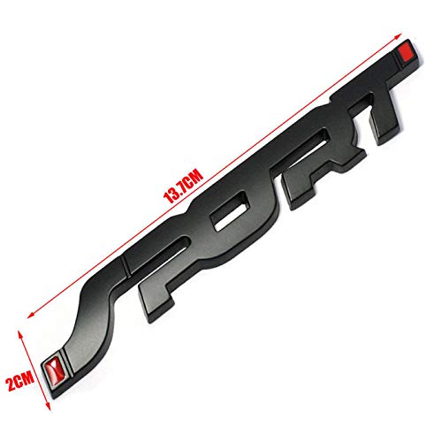 Automaze-Sport-Metal-3D-Sport-Logo-Car-Bike-Sticker-14-x-19-cm-Black-Chrome