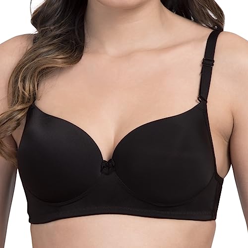 Image of Tweens - Heavily Padded Semi Push-Up Bra - Polyamide Fabric - 3 /4th Coverage, Wireless, Multiway Straps, Seamless - Everyday T-Shirt Bra