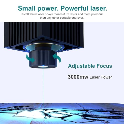 Bisofice YVF5648192492054YR K6 Mini 3000Mw Laser Engraving Machine With 0.05Mm Accuracy, 80X80Mm Small Laser Engraver Bt Wireless Control Cutter Engraver Tool Offline Engraving thumb #3