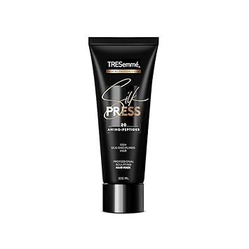 TRESemmé Silk Press Hair Mask with Amino Peptides for Smooth, Straight Hair | Deep Conditioner for Dry & Frizzy Hair | 200ml - image, photos