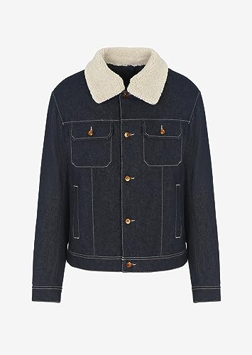 Armani Exchange Men's Cotton Denim Jacket with Teddy Collar3
