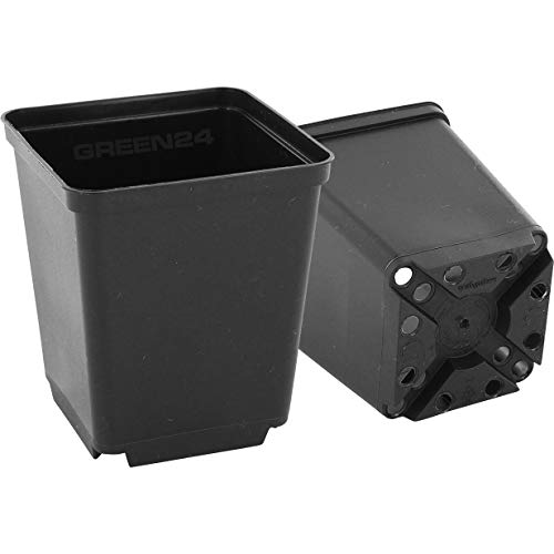 GREEN24 20 Stück Pflanztöpfe Vierecktopf 9x9x9,5 cm Profi Anzuchttopf Pflanztopf Blumentopf Vierkant-Töpfe