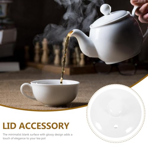 Couvercle de théière chinoise cassé ? Solution céramique blanche universelle - 6