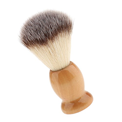 MagiDeal Brosse à Barbe en Poils de Blaireau de Rasage Pinceau pour Homme Barbier Coiffeur/chez, Tête Noire