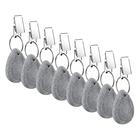 8Pcs Tablecloth Weights, Marble Teardrop Heavy Duty Tablecloth Pendants with Clip for Picnic Wedding Tables Decor Cover
