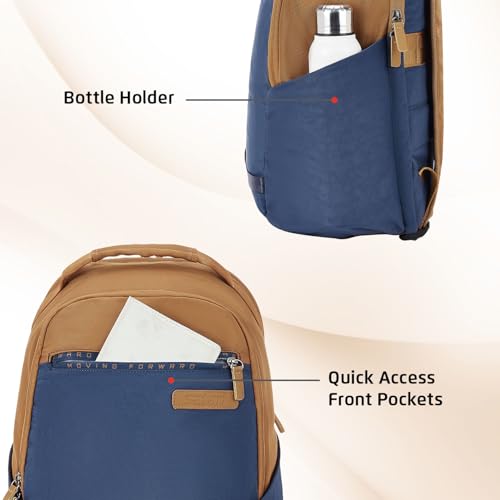 Image of Safari Dart 1 24L College backpack, 2 compartments, 17 inch laptop compatible, Smart trolley sleeve, Front pocket, college backpack bags for women and men, travel bag, Ideal for Students, Color - Blue