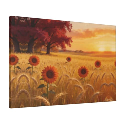 Impression sur toile moderne salon chambre déco tableau blocs chauds d'automne