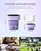 16L Portable Washing Machine, Small Portable Washer and Dryer Combo Mini Foldable Washing Machine Collapsible Bucket with Drain Basket for Apartment, Underwear, Socks, Baby Clothes (Purple)