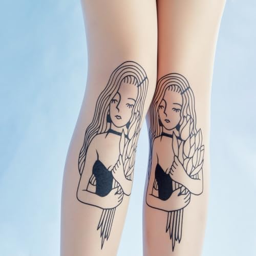 Image of Ulalaza Sparkle Hollow Out Letter Nude Colorful Rhinestone Hot Drilling Fishnet Pantyhose Tights for women Luminous