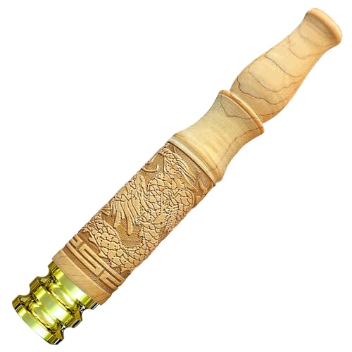 Mbsomnus Porte-cigarette Sculpté Fume-cigarette en Bois Filtre Cigarette Anti Goudron Jaune Clair Porte Cigarette Femme Porte-cigarettes Homme pour Cigarettes...