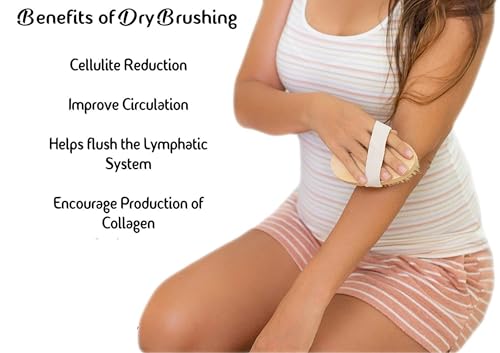 TimBuk2 Dry body Scrubber for Dead Skin Wooden bath brush to Exfoliate & Soften Skin, Improve Circulation, Stop Ingrown Hairs, Reduce Acne and Cellulite (Oval) - Image 4