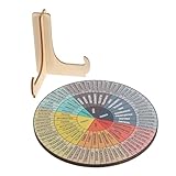 BESTonZON Roue des Émotions en Bois Double Face Support Décoration Bureau Éducative Tableau Visuel des Émotions pour Gestion du Stress et Apprentissage Émotionnel Outil Pédagogique
