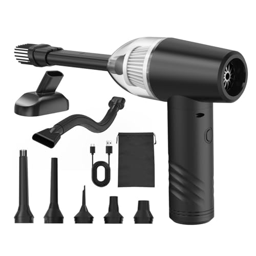 Lavwacd【2024新登場】 ハンディクリーナー コードレス 22000Pa 強力吸引力【吹き飛ぶ/吸い込む/空気入れ/空気抜き】 多機能車用掃除機 Type-C 急速充電 LEDライト付きミニ掃除機 ホコリ取り/キーボード掃除/車内掃除に最適車内掃除