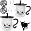 Set of 2 Black Double|walled Cat Glasses