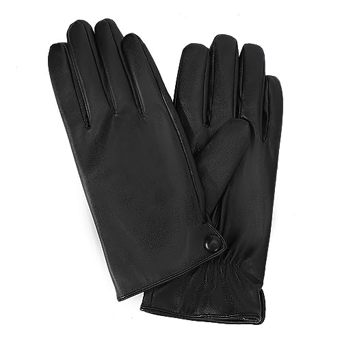 NOVBJECT Herren Lederhandschuhe Winter Full Hand Touchscreen Leder Fahren Klassische Warm Kaschmir Futter Outdoor Handschuhe (Schwarz, XL) NOVBJECT Herren Lederhandschuhe Winter Full Hand Touchscreen Leder Fahren Klassische Warm Kaschmir Futter Outdoor Handschuhe (Schwarz, XL)
