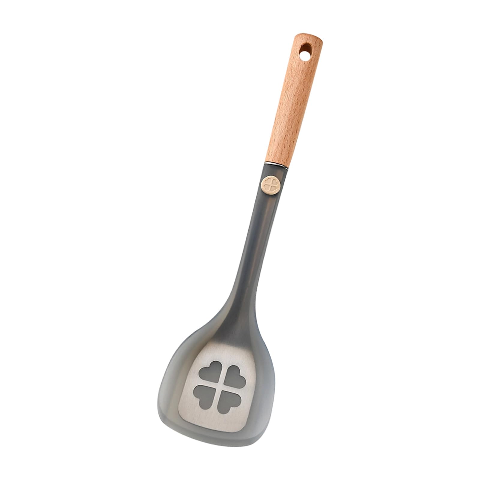 JUYAXIN Silicone Rice Spoon with Wooden Handle Cooking Spatula for Household Use Practical Kitchen Tool Scratch Proof Cooking Utensils