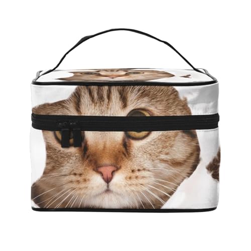 猫柄 化粧ポーチ メイクボックス 化粧品収納 洗面用具ポーチ コスメポーチ 大容量 可愛い 軽量 防水 ポーチ コスメぽーち 男女兼用