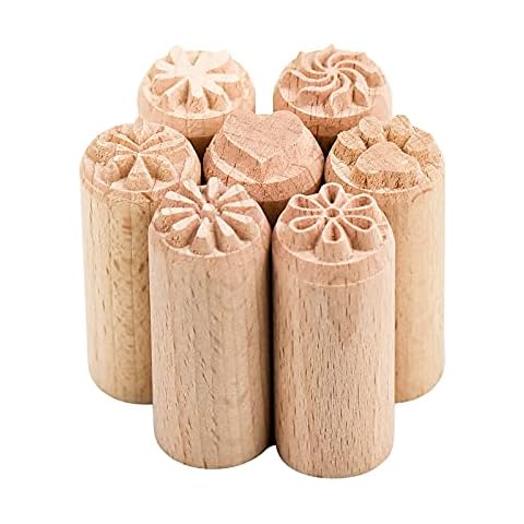 7PCS Wooden Stamps for Crafts and Scrapbooking Cover