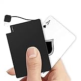 TNTOR 小型モバイルバッテリー ケーブル内蔵 持ち運び 充電コード内蔵 IOS対応 4mm 軽量 薄型 2500mAhポータブル充電器