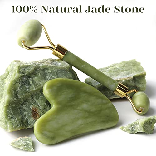 BAIMEI-Jade-Roller-Gua-Sha-Face-Roller-Facial-Beauty-Roller-Skin-Care-Tools-Massager-for-Face-Eyes-Neck-Body-Muscle-Relaxing-and-Relieve-Fine-Lines-and-Wrinkles-Green BAIMEI-Jade-Roller-Gua-Sha-Face-Roller-Facial-Beauty-Roller-Skin-Care-Tools-Massager-for-Face-Eyes-Neck-Body-Muscle-Relaxing-and-Relieve-Fine-Lines-and-Wrinkles-Green