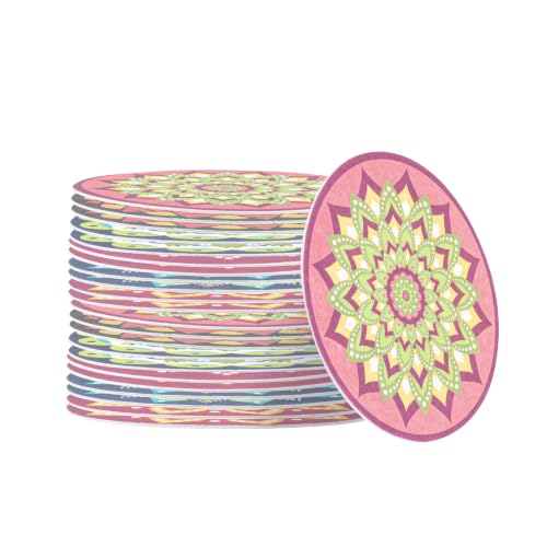 Restaurantware Super Absorbent Coasters 48 Case 4 Inch Assorted Paper Bar Coasters High-Density Pulpboard Beverage Coasters Moisture-Absorbing Durable Drink Coasters - Assorted Designs by Restaurantware - Image 2