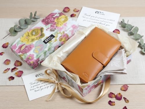 Image of Big Fat RFID Blocking Leather Organizer Checkbook Wallets For Women - Clutch