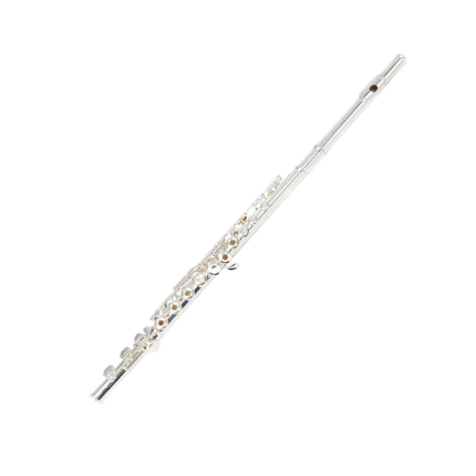 początkujących Flet Flet z 16 otworami na klucz E otwarty otwór srebrzony zamknięty o podwójnym przeznaczeniu klasa wydajnościowa(Flute+Imitation Leather Case)