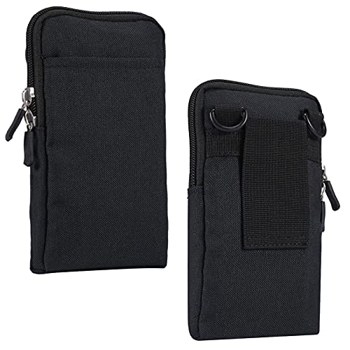 Étui de Ceinture pour Téléphone, Sac à Bandoulière pour Téléphone Portable Homme, Vertical Sacoche Telephone Housse de Transport Clip avec Boucle de...