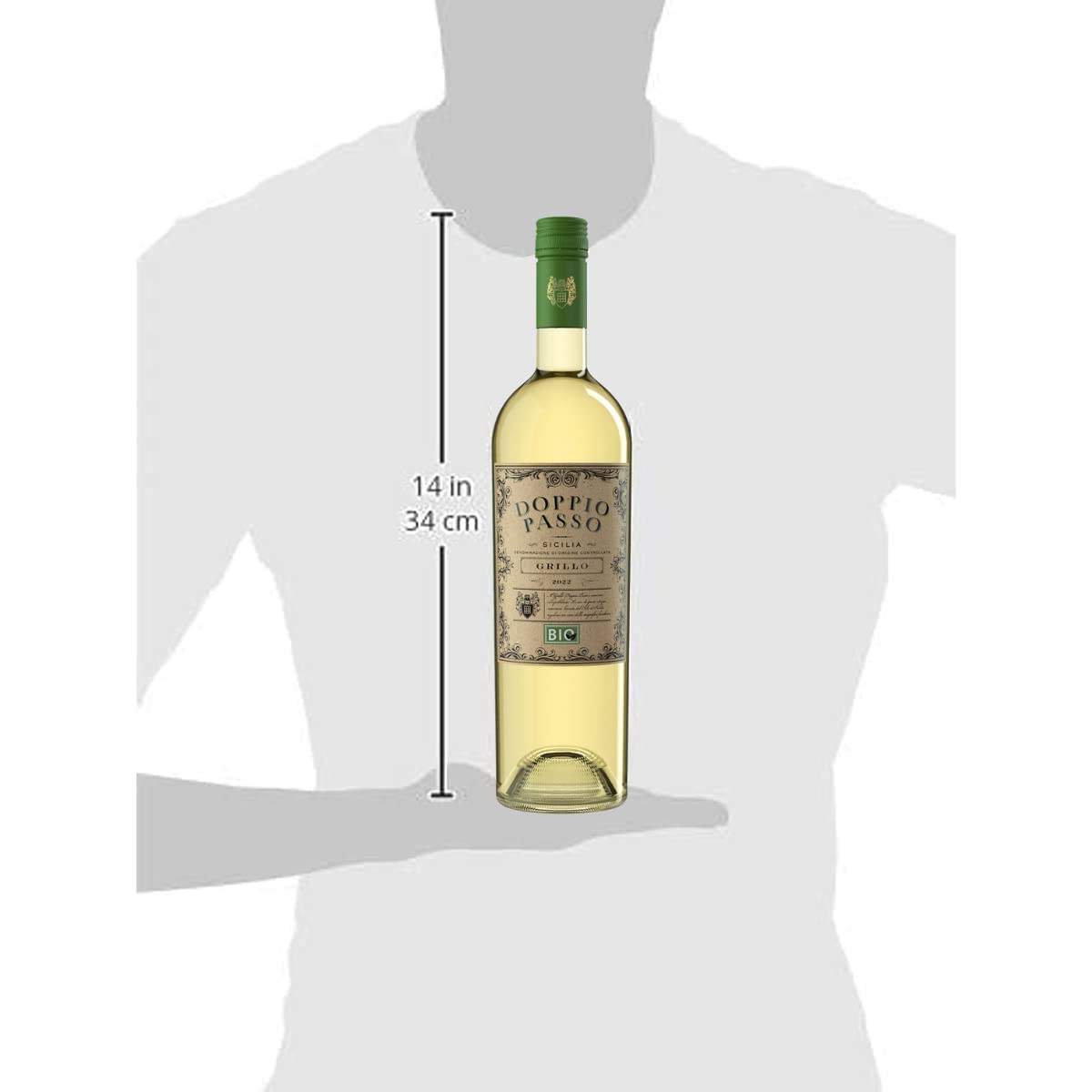 Doppio Passo Grillo BIO Sizilien - Trockener Weißwein aus Italien (6 x 0,75l)
