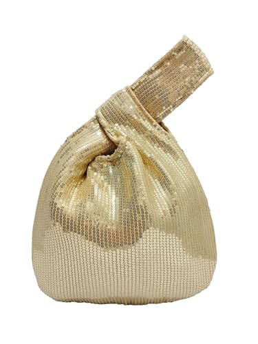 Image of Signature Potli Bag for Women - Sequin Knot Detail | Wedding & Cocktail Festive Statement Ethnic Handbag