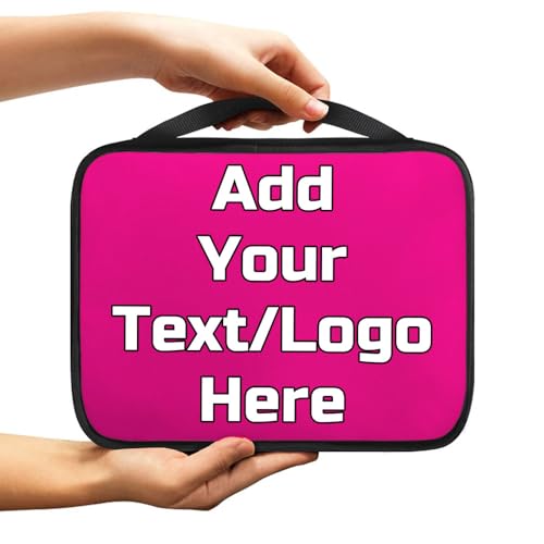Image of Customized Bible Covers for Men Women Personalized Custom Bible Cover Case with Your Photo Text Name Image Customizable Scripture Bags with Handle Zipper, DeepPink