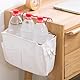Qanye 2 Stücke Bett Organizer zum Einhängen, Hängetasche Organizer, Multifunktionale Bett Tasche, Bett Organizer, Betttaschen, für Büro, Küche und Schlafzimmerbett Verwendet (Beige)