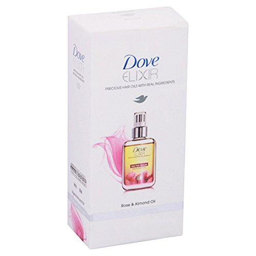 Image of Dove Elixir Hair Fall Rescue Rose & Almond Hair Oil, 90ml