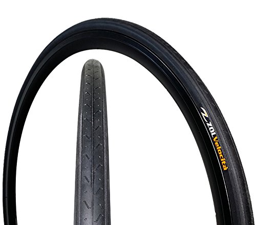 ZOL Velocita Road Wire Bike Bicycle Tire 700x23C Z1179W Black (2 PCS)