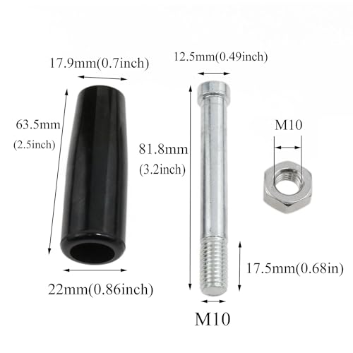 Image of Revolving Handle Lathe Hand Trailer Jack M10 Thread Crank Hand Wheel with Nut 2pcs
