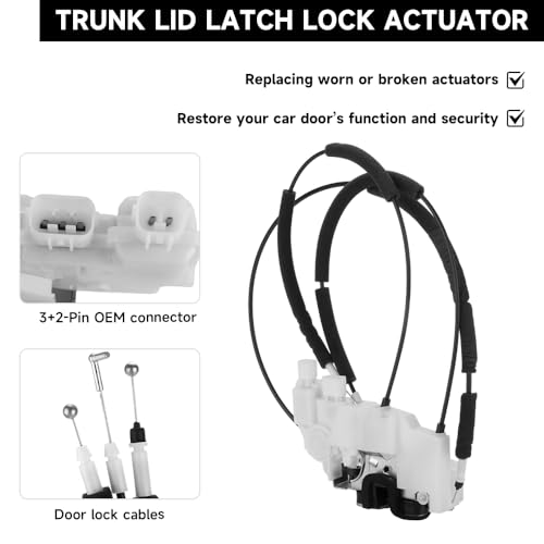 Image of Door Lock Actuator for Nissan Frontier /Xterra 2005-2015 for Nissan Pathfinder 2005-2007 | Front Right Passenger Side | Precise Actuation Control | Door Lock Machine