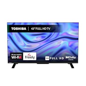 Toshiba 43”LV2553DB Full HD Smart VIDAA TV, HDR, Freely, Disney+, Prime Video, Netflix, Dolby Audio, Works with Alexa, Works with Google Assistant, VIDAA Voice 2025