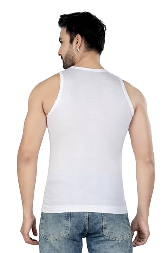 Image of JACK POT Men's Cotton V-Neck Vest - Pack of 3, Comfortable Sleeveless Undershirt (Available in Small, Medium, Large, XL, XXL)