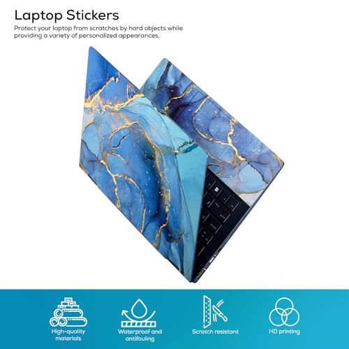 Image of Marbel-D6 Top+Wrist Pad Vinyl Laptop Skin /Sticker /Cover for 15 to 15.6 Inches Laptops Laminated-Removable-HD Quality Compatible for Hp-Dell-Sony-Lenovo-Asus etc.(15x10 Inches)