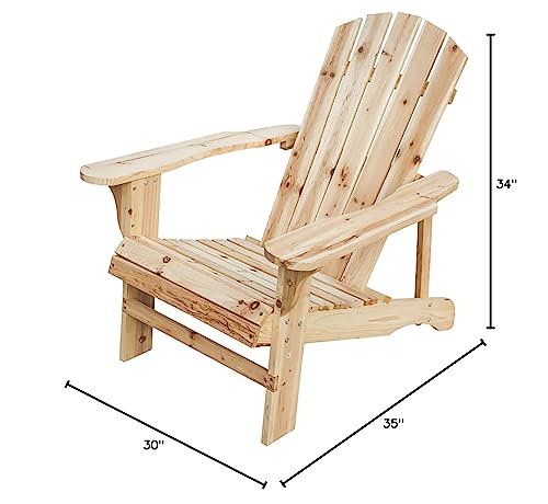 LOKATSE-HOME-Outdoor-Wooden-Adirondack-Chairs-Natural-for-Yard-Patio-Garden-Lawn LOKATSE HOME Outdoor Wooden Adirondack Chairs Natural for Yard Patio Garden Lawn
