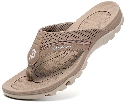 Image of Men's Flip-Flops, Thongs Sandals Durable Comfort Slippers for Beach