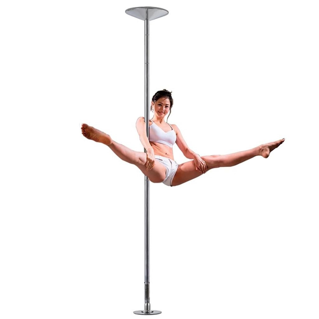 Dance Pole Pólo de dança interno portátil da dança da sala de dança da rotação estática pólo profissional da dança da tira, barra de aço da aptidão de 45mm, carga 200kg (Color : Silver, Size : 223-2