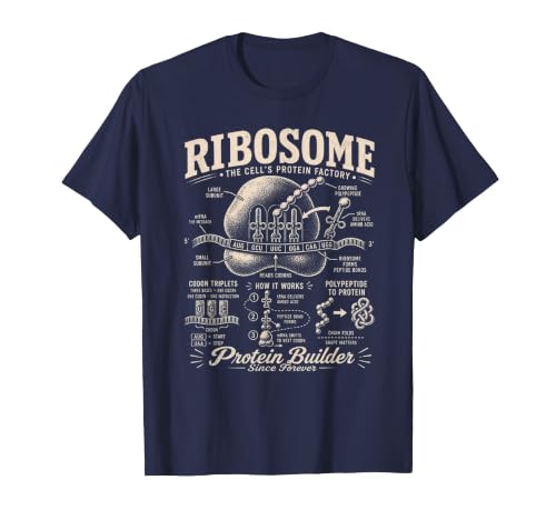 Ribosoma Biología Celular Síntesis de proteínas Ciencia Nerd Camiseta