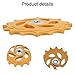 10T–18T for CNC-Machined Rear Derailleur Pulley Wheel with Steel Bearings, Lightweight Engineering Plastic Body, Compatible with Road/Mountain/Folding Bikes – YEL（Yellow 15T）
